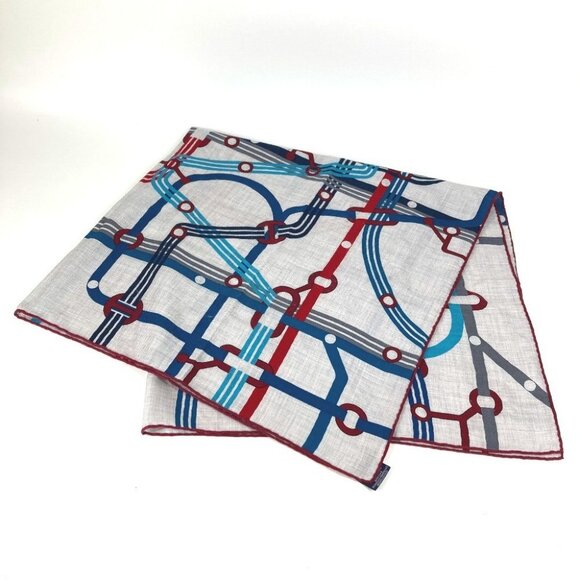 HERMES Pocket Soy Carre 100 H Carre100H Large Shawl Stole Scarf gray/Multicolore - Picture 5 of 16